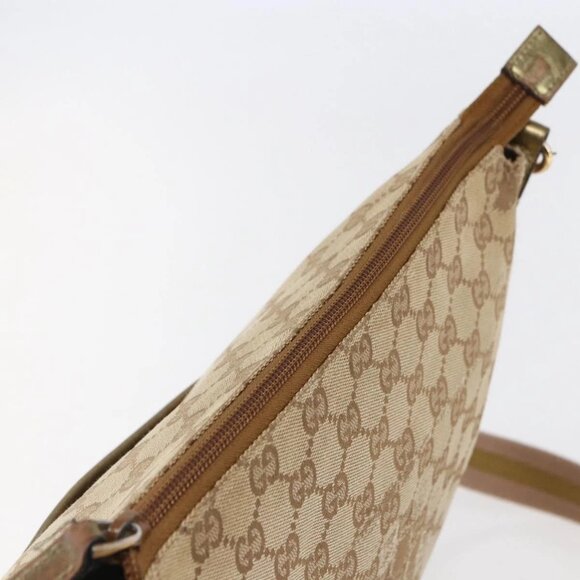 GUCCI GG Canvas Shoulder Bag Beige Gold 145857 Auth ep11216 - Picture 7 of 16